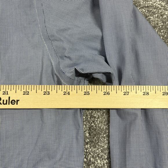 Brooks Brothers Dress Shirt Mens 17 4 5 Non Iron Button Down Cotton Blue - Picture 10 of 12